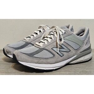 New Balance 990v5 Shoes Mens Size 10.5 2E Gray Suede Mesh Made USA M990GL5